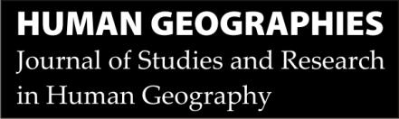 HUMAN GEOGRAPHIES Journal of Studies and Research in Human Geography 8.1(2014) 43 54. ISSN-print: 1843 6587/$ see back cover; ISSN-online: 2067 2284 open access www.humangeographies.org.