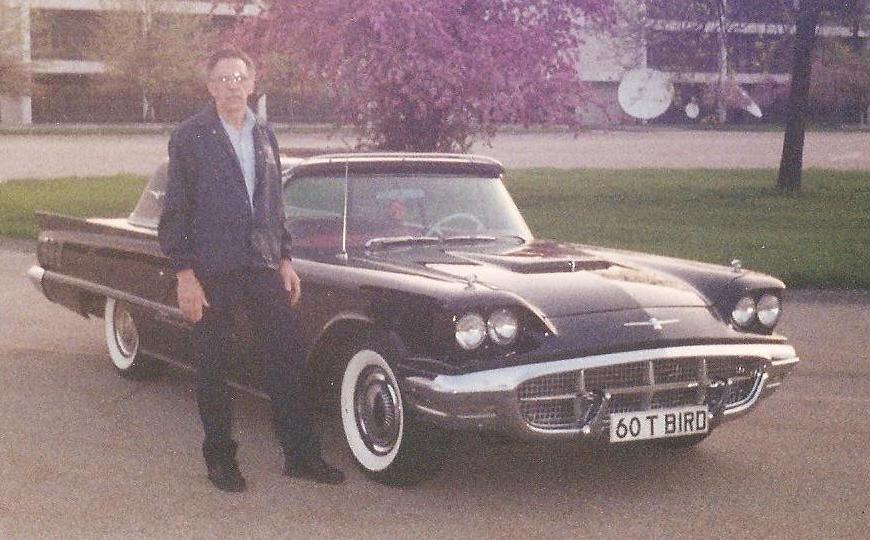 It was a oneof-a-kind car and had a standard shift with the body painted black with a red roof. They Rich with 1960 T-Bird kept this car for 13 years, and then sold it.