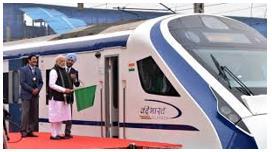 Vande Bharat Express, was flagged off by Prime Minister Narendra Modi from the New Delhi Railway Station.