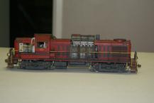 Dave Thornton brought an O scale B & O 2 bay weaver ribbed empty hopper.