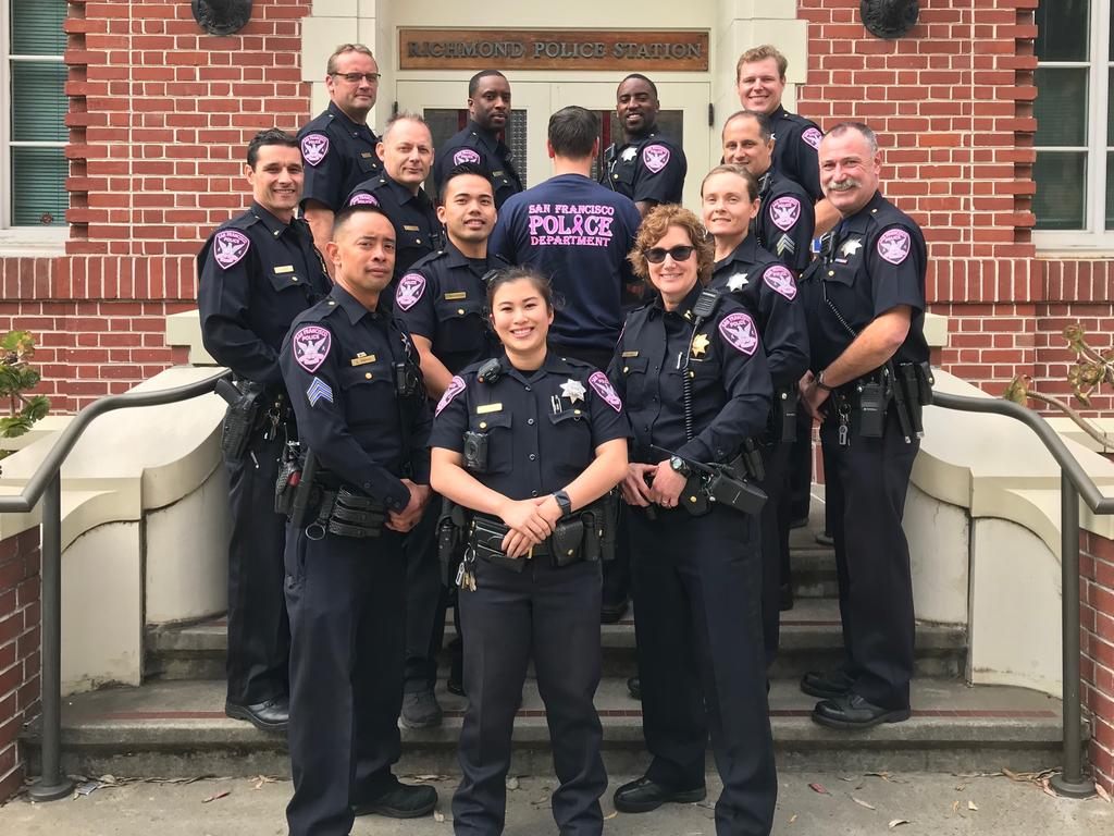 October is Breast Cancer Awareness month #SFPD at Richmond Station join more than 170 law enforcement agencies around the country in the #PinkPatchProject, a collaborative effort created to raise