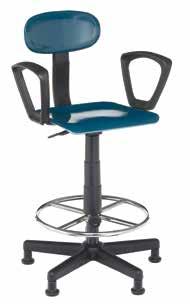 Lab Seating 1597 SilhoFlex Sit/Stand Stool Available in 27 and 24 (1594) and in chrome only.