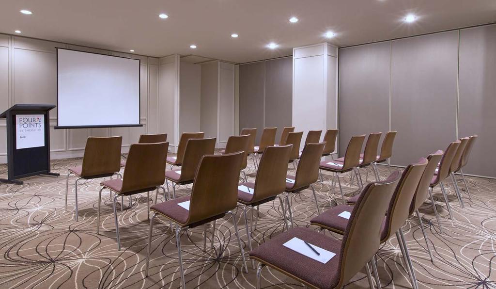 FREMANTLE II Features Capacity 71 square metres of flexible event space State-of-the-art A/V Video conferencing facilities Free Wi-Fi Neutral tones to theme the way you like