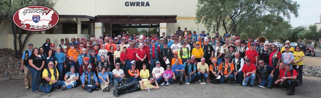 40 to Phoenix Ride at the GWRRA Home Office 21423 N 11TH AVE Phoenix, Arizona Thursday, April 14, 2016 8:30 AM 6:00 PM Come join us at the GWRRA Home Office to welcome the 40 to Phoenix Riders who