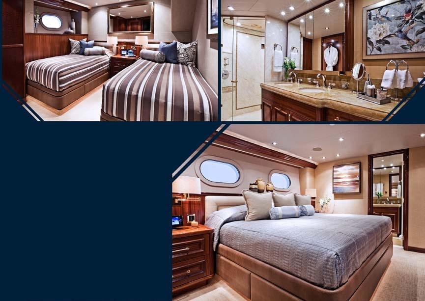 Master Stateroom The Master Stateroom has a king bed with a private owner s study, his and hers dressing rooms and is