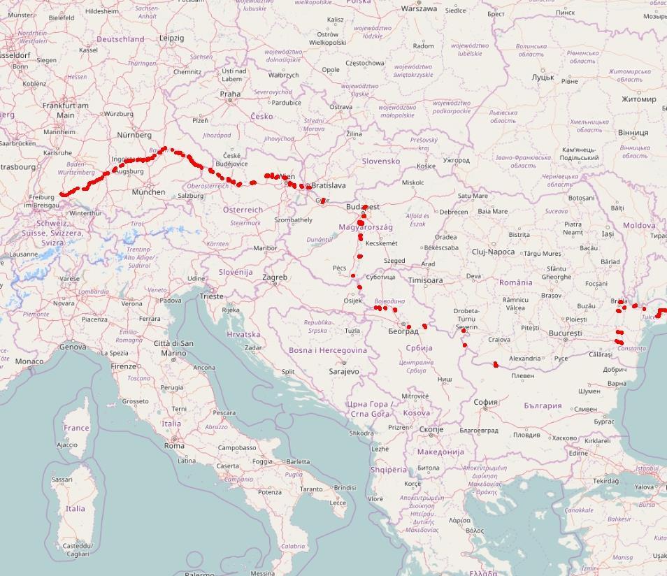 3) Inventory Total electric power lines 212 crossing the Danube Germany 131 Austria/Germany 1 Austria 36 Slovakia 1 Hungary/Slovakia 1 Hungary 10 Croatia/Serbia 1