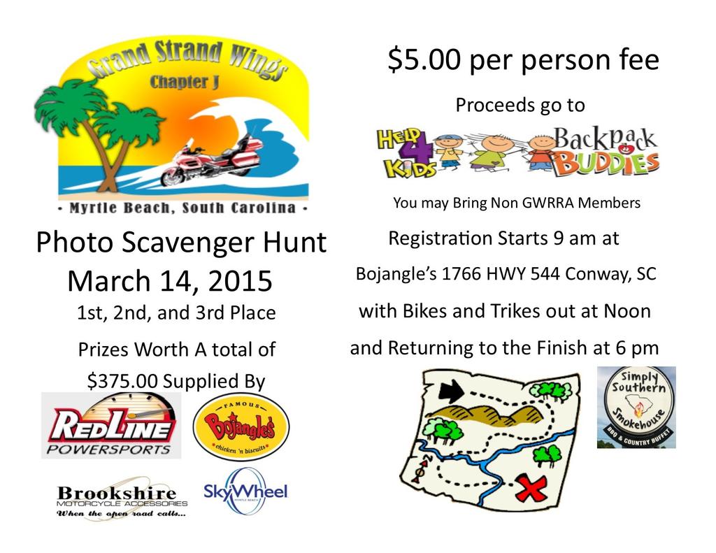 Chapter J Scavenger Hunt Chapter J would like to invite all the chapters from SC and surrounding states to a Scavenger Hunt in Myrtle Beach scheduled for March 14th.