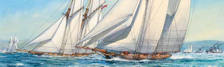MAY2017 1st: Bank Holiday (UK) 29th: Bank Holiday (UK) The America s Cup 1876 by Roy Cross RSMA GAVA. The 1876 races for the America s Cup featured the last appearance of the two-masted schooners.