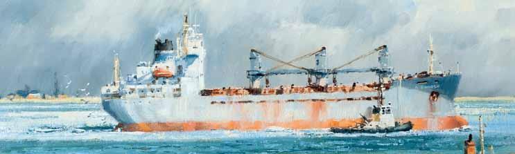 JULY2017 12th: Bank Holiday (N. Ire) River Tees departure by John Lines RSMA, RBSA. It s that moment for all dedicated ship lovers, when you are aware of something moving close by.