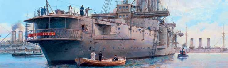 MARCH2017 17th: Bank Holiday (N. Ire) HMS Good Hope by Paul Wright RSMA.