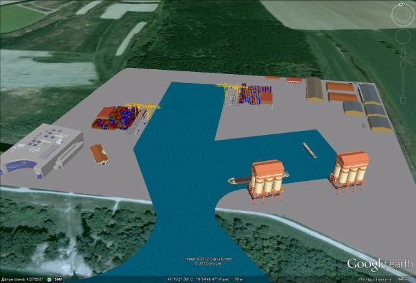 Figure 9. Model of the Novi Sad - Asia Logistic center 2.3.3 Potential impact a) Increase of the transshipment capacities.