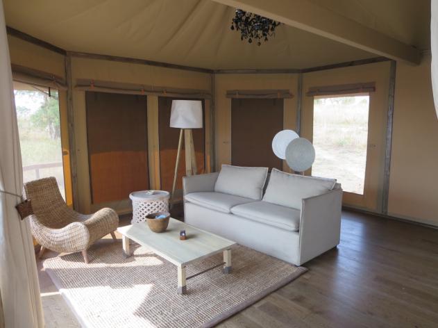 The base colours used throughout the camp are neutrals with the addition of two main accent colours; Paprika Red and a Rich olive green.