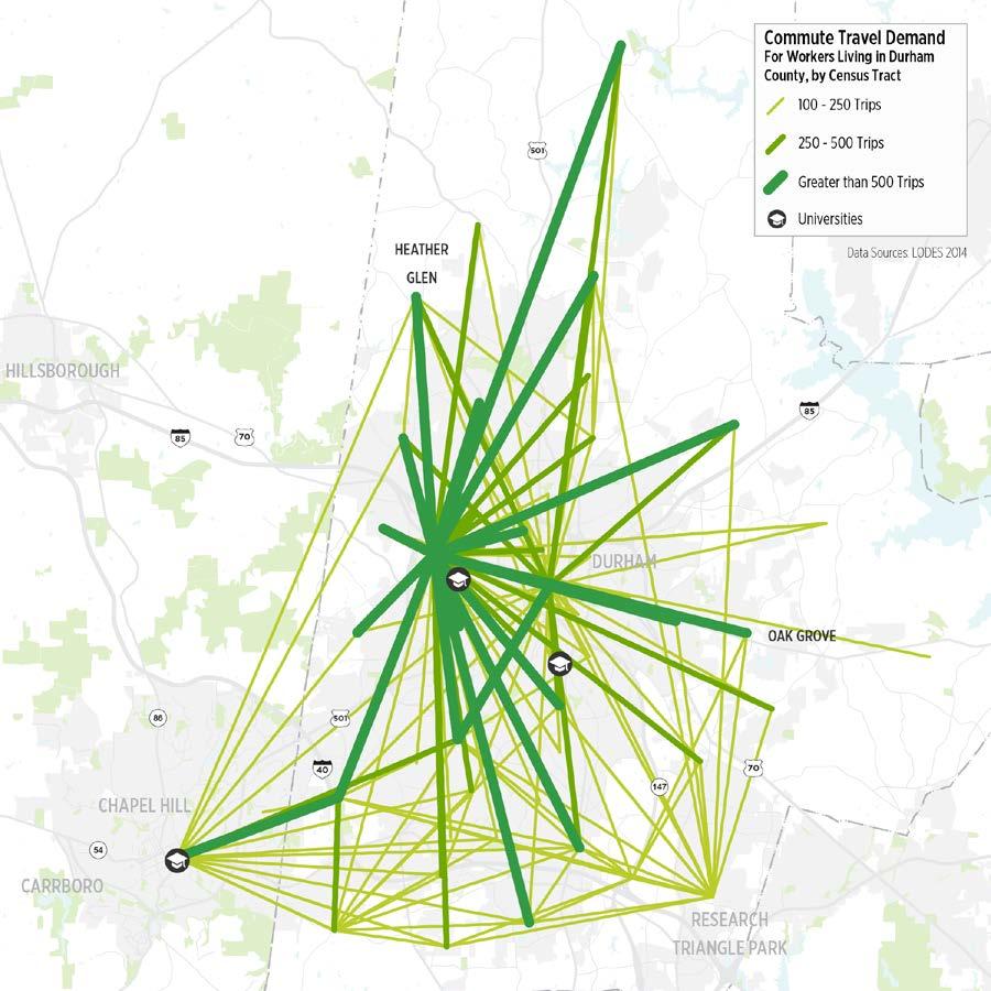 SHORT-RANGE TRANSIT PLAN Much of the intra-county commute demand in Durham and Orange Counties is either served by, or more appropriate for service by a local transit provider.