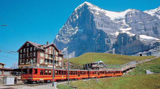The Jungfrau located at a height of 4,158 meters (13,642 ft) is one of the main summits of the Bernese Alps, located between the