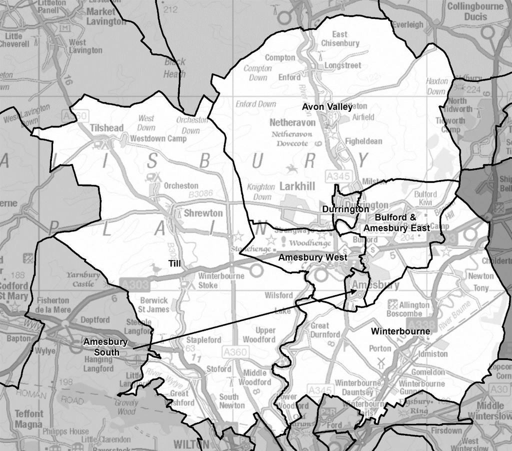 Amesbury Division name councillors Variance 2024 Amesbury South 1-2% Amesbury West 1 8% Avon Valley 1 0% Bulford & Amesbury East 1 8% Durrington 1-7% Till 1-6% Winterbourne 1-4% Amesbury South,