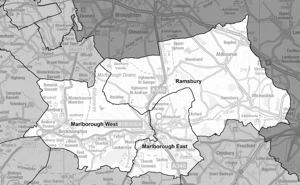 Marlborough Division name councillors Variance 2024 Marlborough East 1 8% Marlborough West 1 9% Ramsbury 1 10% Marlborough East and Marlborough West 96 Marlborough Town Council proposed retaining the