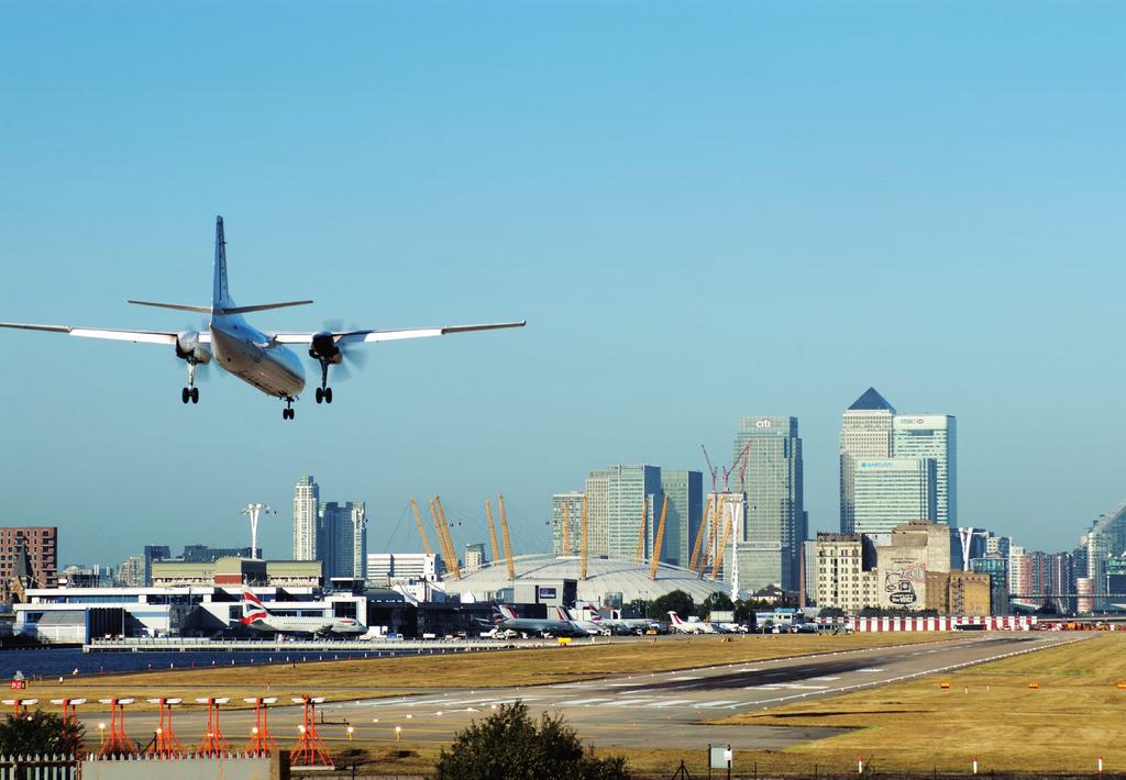Brilliantly connected internationally Global reach with access to the expanding London City Airport in five