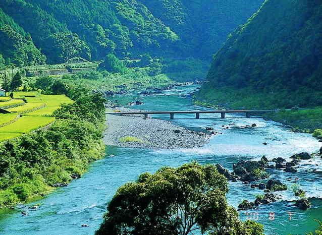 Ashizuri Leaving Shimanto River, we take small road going by