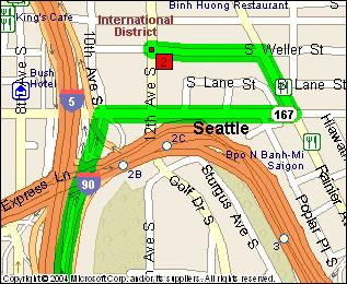 LEFT to stay on Ramp Keep RIGHT to stay on Ramp Turn RIGHT (East) onto SR-167 {S