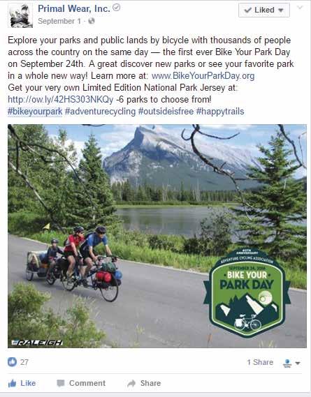 Bike Your Park Day Reach Bike Your Park Day Reached Millions of People. Bike Your Park Day generated at least 43 million media impressions.