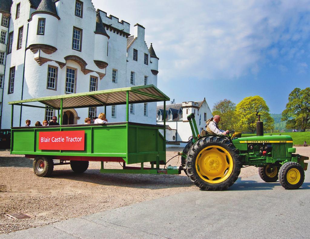 Tractor and Trailer Tours Explore hidden parts of the land around Blair Castle on a 90 minute tractor and trailer tour.