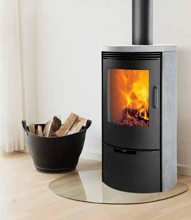 The door has a two-point closure, with cast iron in the bottom and in the door that ensures stability and a long life span. Combustion wise the TT10 is exceptional.