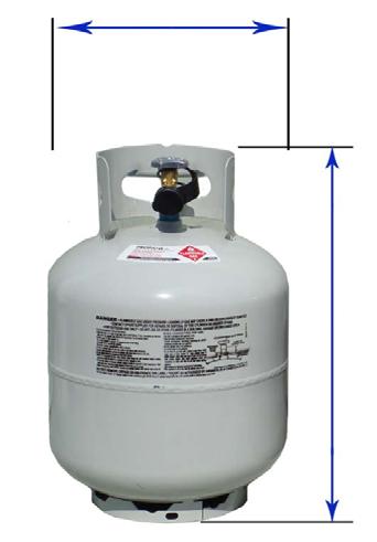Conectar la Manguera y el Regulador al Cilindro Paso 1 - Se requiere un Cilindro de Gas Debe proveer gas propano y un cilindro de propano. Use únicamente un cilindro de propano estándar de 20 lb.