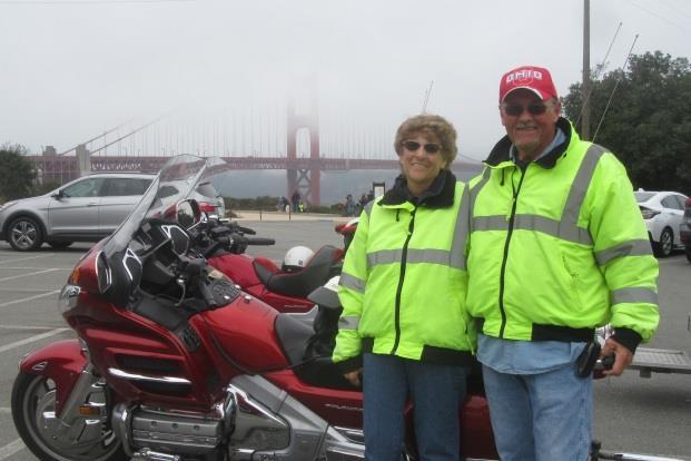 We were also able to drive across the Golden Gate Bridge at San Francisco. Pictures of us all at the bridge, as noted, fog.