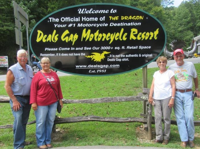 We rode the Devil s Triangle (Route 116) and we were then able to get a ride in on the Tail of the Dragon. It is the first Deb has been on it and she enjoyed the hills and curves.