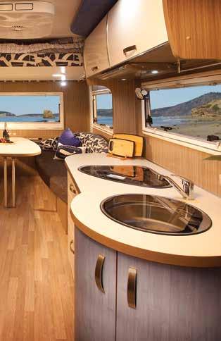 A Motorhome with personality The electric drop-down bed creates the light and space you need during the day with a comfortable bed at