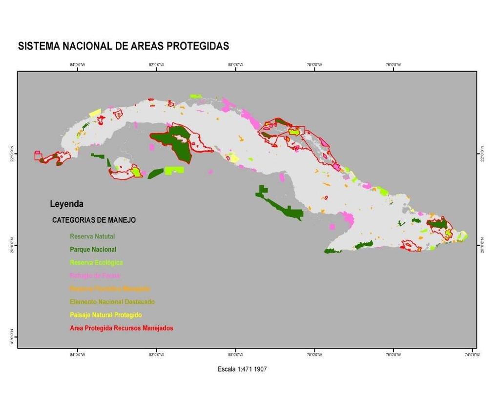 Protected Areas with International Recognition (Caption) (Management categories) (Natural reserve) (National Park)