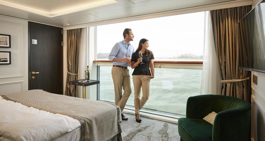 Exceptional values to experience personal connections, authentic discoveries and the finest of All suites, the largest among all of European river ships luxuries on the cruise line voted
