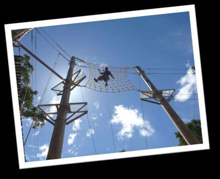 HIGH ROPES Completely revamped in 2013 our high ropes course is designed to challenge even the most confident individuals.