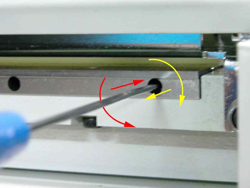 HOW TO ADJUST KNIFE Knife of TBC-520L/530L cuts material as like scissors. If there is a gab between upper and lower knife, there will be a problem.