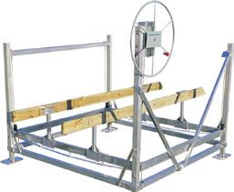 BOAT AND PONTOON LIFTS Bunk assemblies adjust both vertically and horizontally for maximum boat support.
