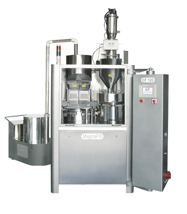 MagnaFill CF 120 Technical Data MagnaFill CF 120 Number of stations 10 Number of segment bores 18 sizes: #0, #1, #2, #3, #4 (option #00, #5) 24,000-85,000 capsules/h Max.