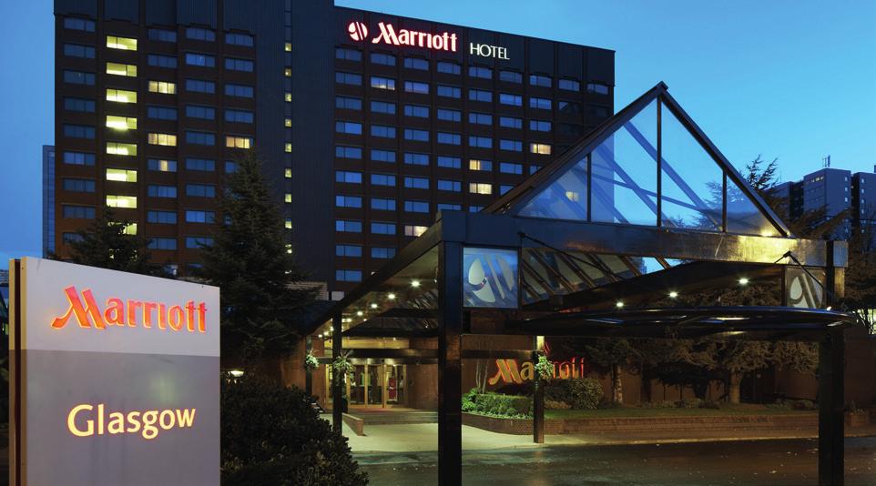 CO.UK GLASGOW MARRIOTT HOTEL Set in a bustling, cosmopolitan city with a renowned business centre and prestigious shopping, the 4-star Glasgow Marriott Hotel puts you in the heart of it all.