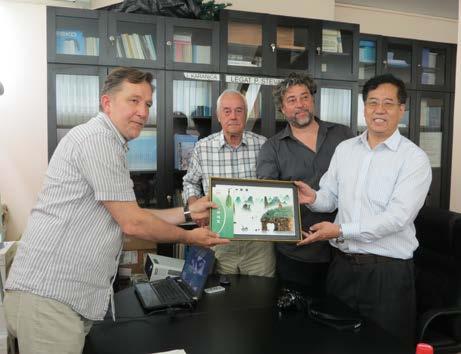 In CKH premises and receiving nice gift from the IRCK The field trip and installation of monitoring station took place on 17 June. On the way to Beljanica Mt.