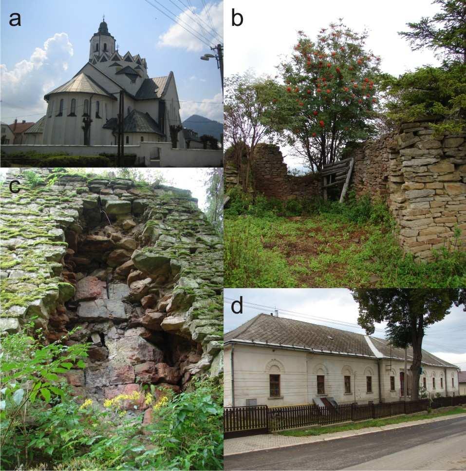 Fig. 4 Possible geoproducts in studied area of Jakubany, a church of St.