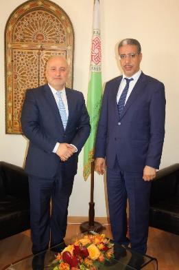 Aziz Rabah, Moroccan Minister of Equipment, Transport and Logistics at the premises of the AACC, where they were outlining the possible cooperation fields between