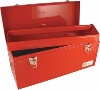 construction. Rust proof polypropylene also resists grease and most solvents. Boxes are fully lockable with polished steel drawbolts and removable tray.