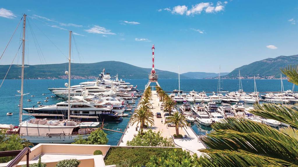 Superyachts berthed astern the prominent Jetty 1 Background The genesis of Porto Montenegro came when its primary investors identified an extraordinary opportunity, an overwhelming demand for yacht