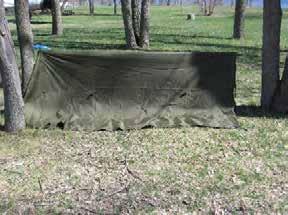 Note. Created by Director of Cadets 3, 2006, Ottawa, ON: Department of National Defence. Figure 7 Shelter Tied to Two Trees PEGGING 1.