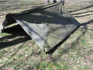When each side of the shelter is pegged, it should be flush, tight surface with no wrinkles. This tight surface allows for efficient run-off of rain. Note.