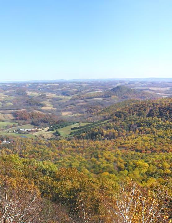 View from The Pinnacle, one of the most popular A.T. vistas in Pennsylvania Photo Credit: Appalachian Trail Conservancy THE TRAIL TODAY Today, the Appalachian Trail extends from Maine to Georgia within a protected 250,000-acre greenway.