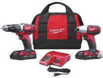 M18 Lithium-Ion Drill & Impact Cordless Tool Combo Kit Compact drill/driver, 1/4" hex
