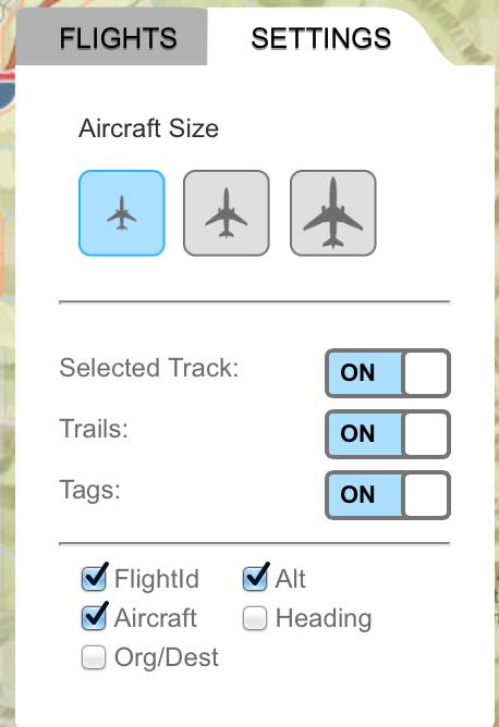 See link later in this document for aircraft codes Heading: Direction of aircraft travel Org/Destin: Airport from