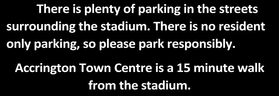 stadium. Taxis are available outside the station.