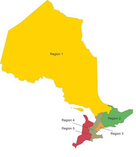 Map of Ontario North