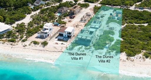 The custom-designed villas offer a design that raises the bar in Providenciales for contemporary beachfront living, with private nestling areas within the dunes and 156 feet of beachfront on a gated